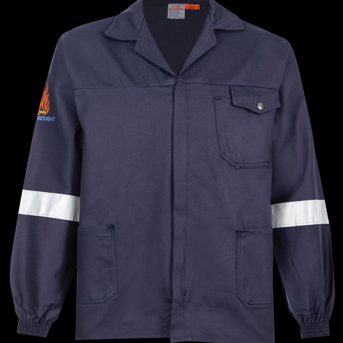 Pioneer Safety D59 Flame Acid Resistant Jacket Navy With Reflector