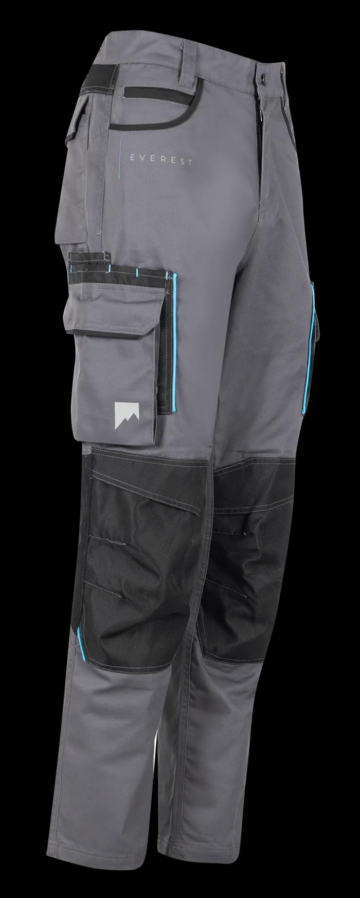 Everest Mens Protrek Cargo Tech Pants Grey Black