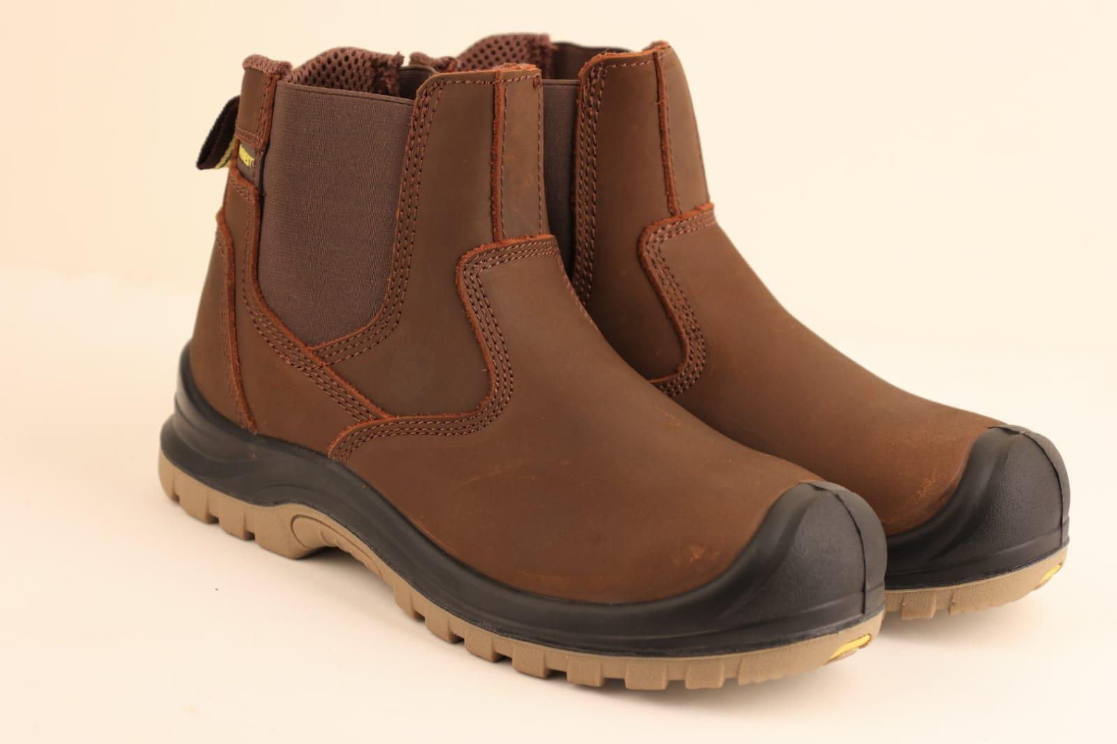Everest Stc Craftsman Crazy Horse Leather Steel Toe Boot Brown
