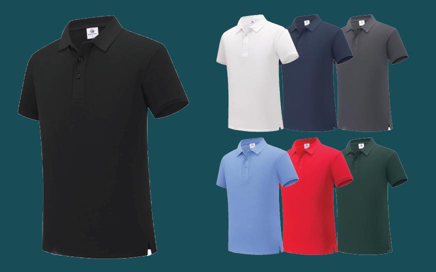 Everest 230 100% Cotton Short Sleeve Golfer Black