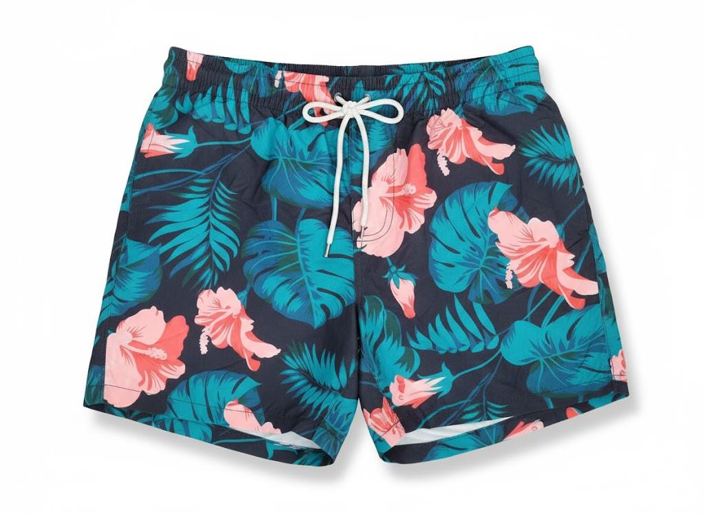 Urban Republic Mens Swim Shorts Black Pink Green