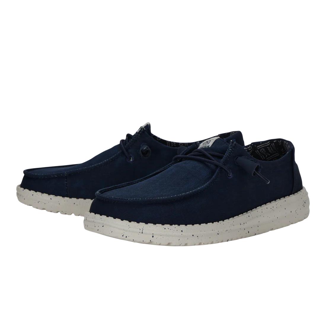 Hey Dude Womens Wendy Stretch Canvas Navy