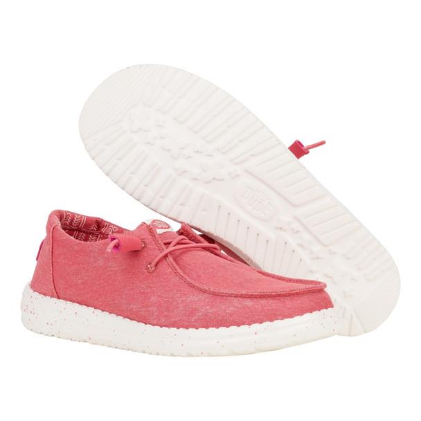Hey Dude Womens Wendy Stretch Canvas Washed Red