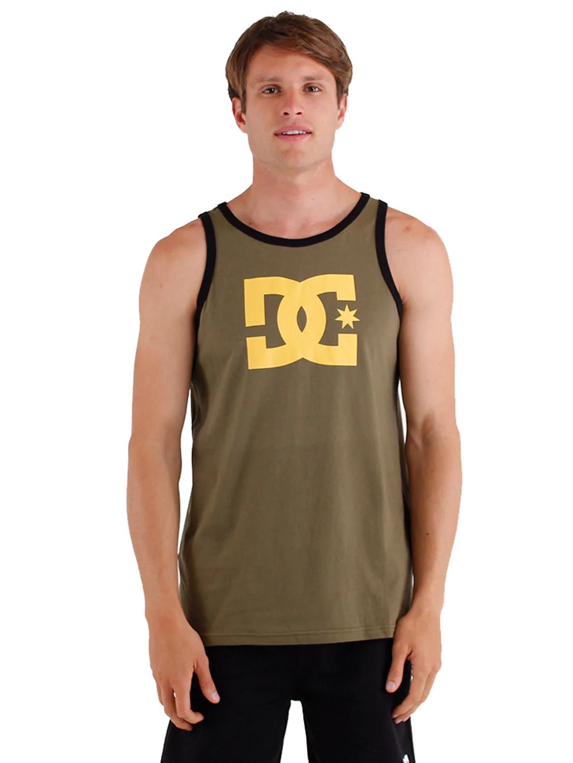 Dc Mens Star Tt Tank Green