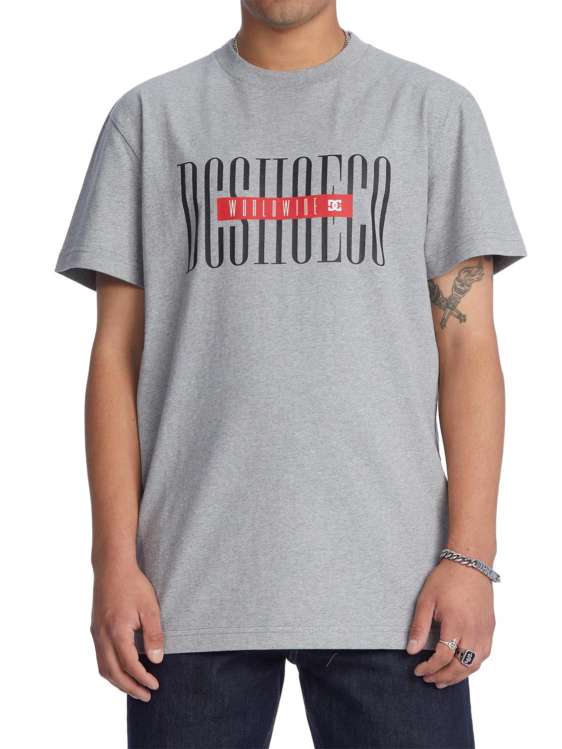 Dc Mens Massive Tss Short Sleeve Tee Heather Grey