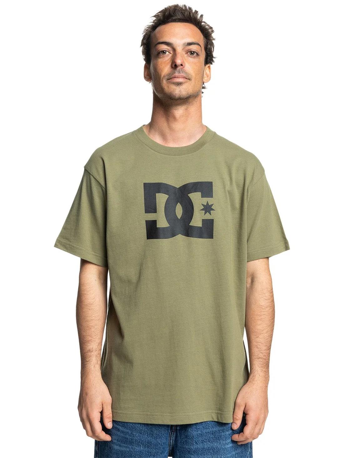 Dc Mens Star Short Sleeve Tee Deep Lichen