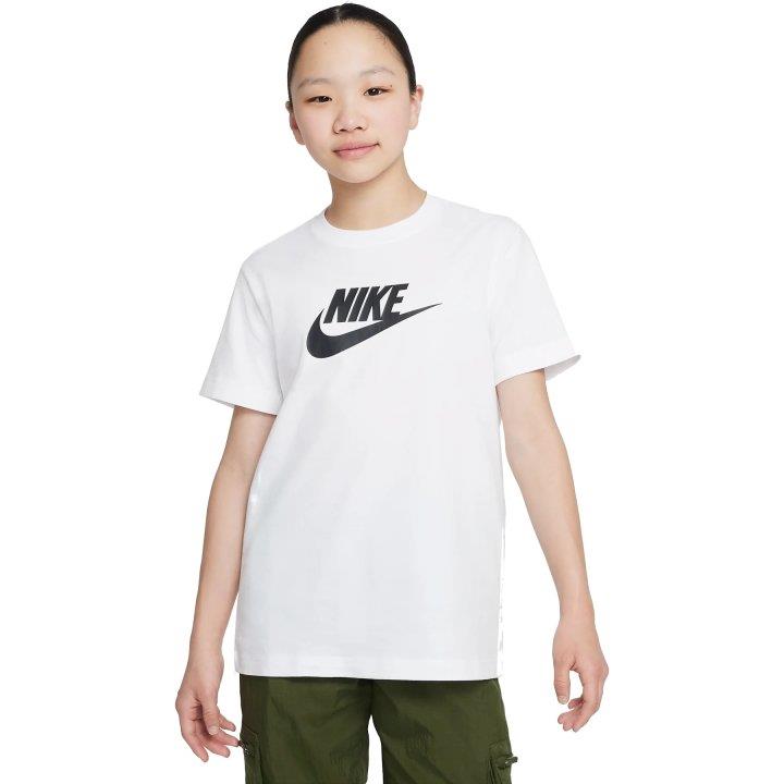 Nike Girls Futura Short Sleeve Tee White
