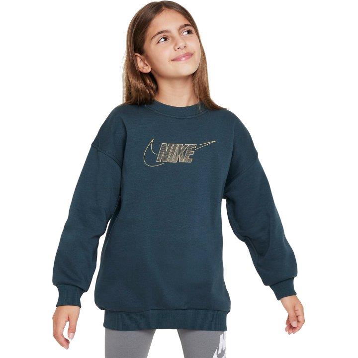 Nike Girls Club Fleece Sweater Emerald