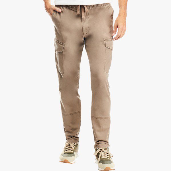 Jeep Mens Elasticated Twill Cargo Jogger Elm Bark