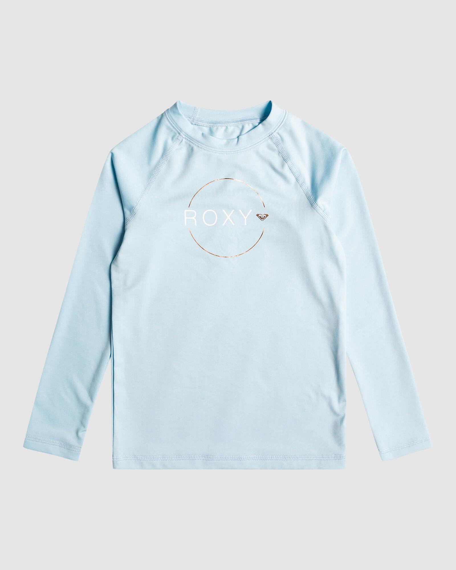 Roxy Girls Beach Classic Long Sleeve Rashvest Cool Blue