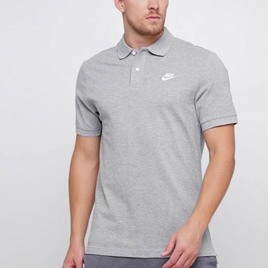 Nike Mens Short Sleeve Pique Golfer Grey