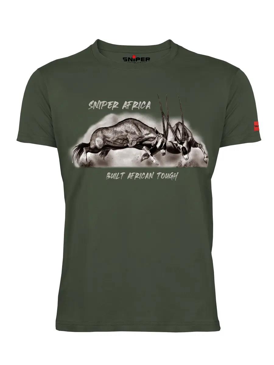 Sniper Mens Gemsbok Short Sleeve Tee Olive