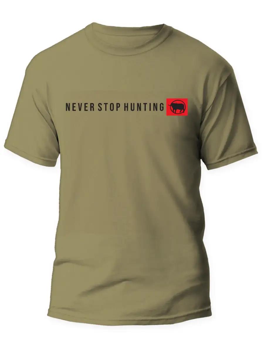 Sniper Mens Never Stop Short Sleeve Tee Khaki