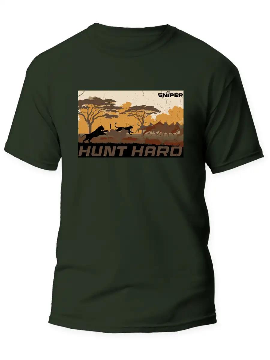 Sniper Mens Hunt Hard Short Sleeve Tee Olive