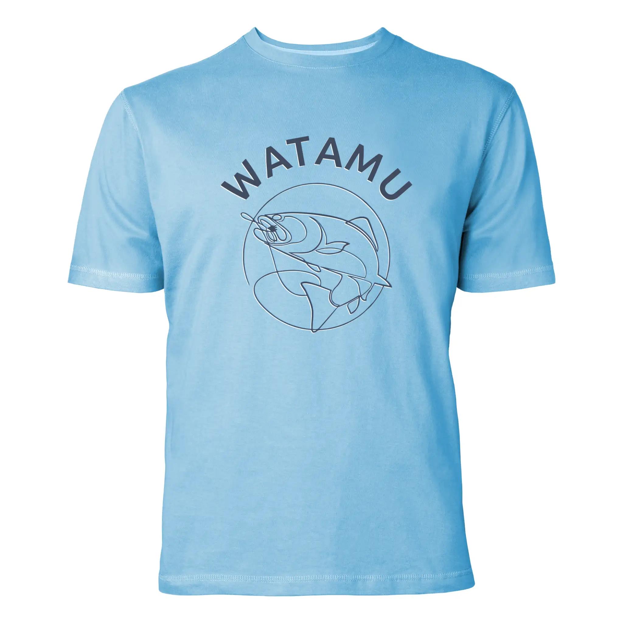 Watamu Mens Hooked Short Sleeve Tee Powder Blue