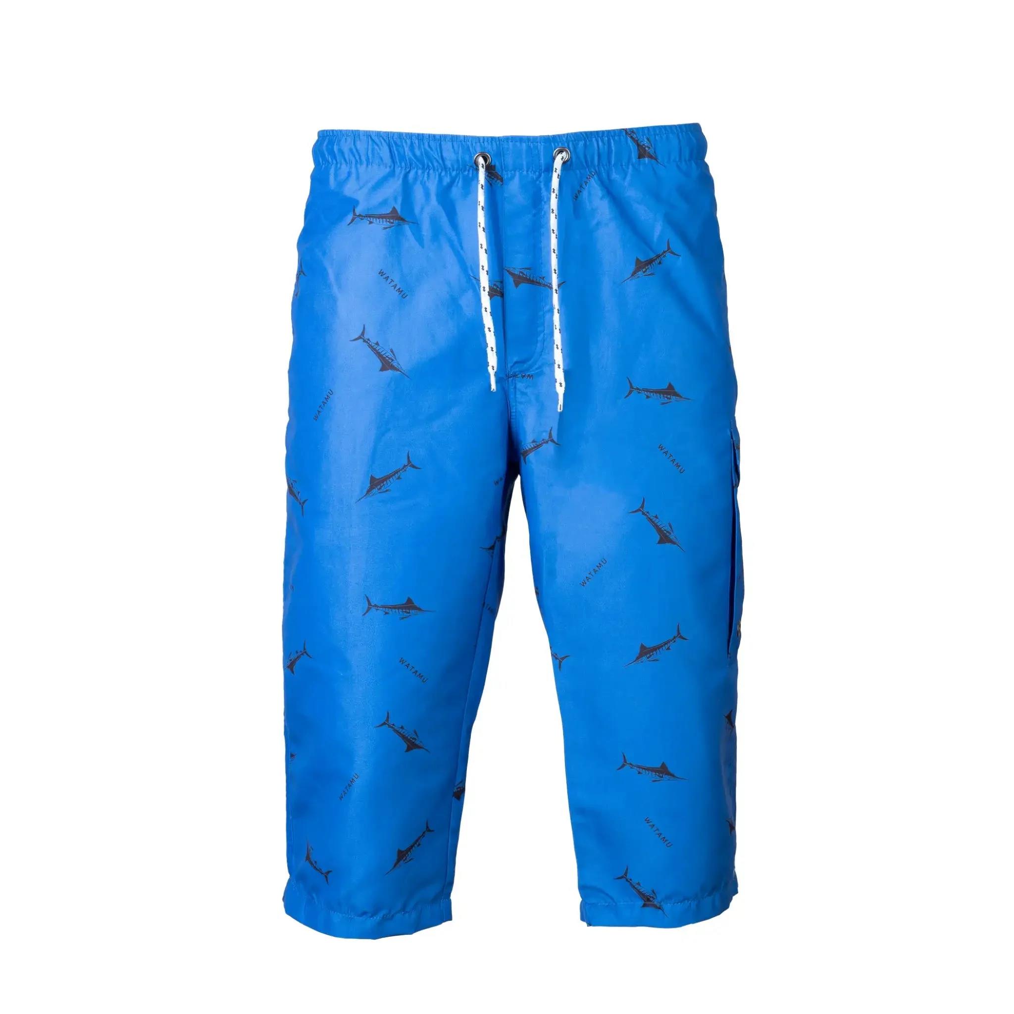 Watamu Mens Blue Marlin 3/4 Swim Shorts Blue