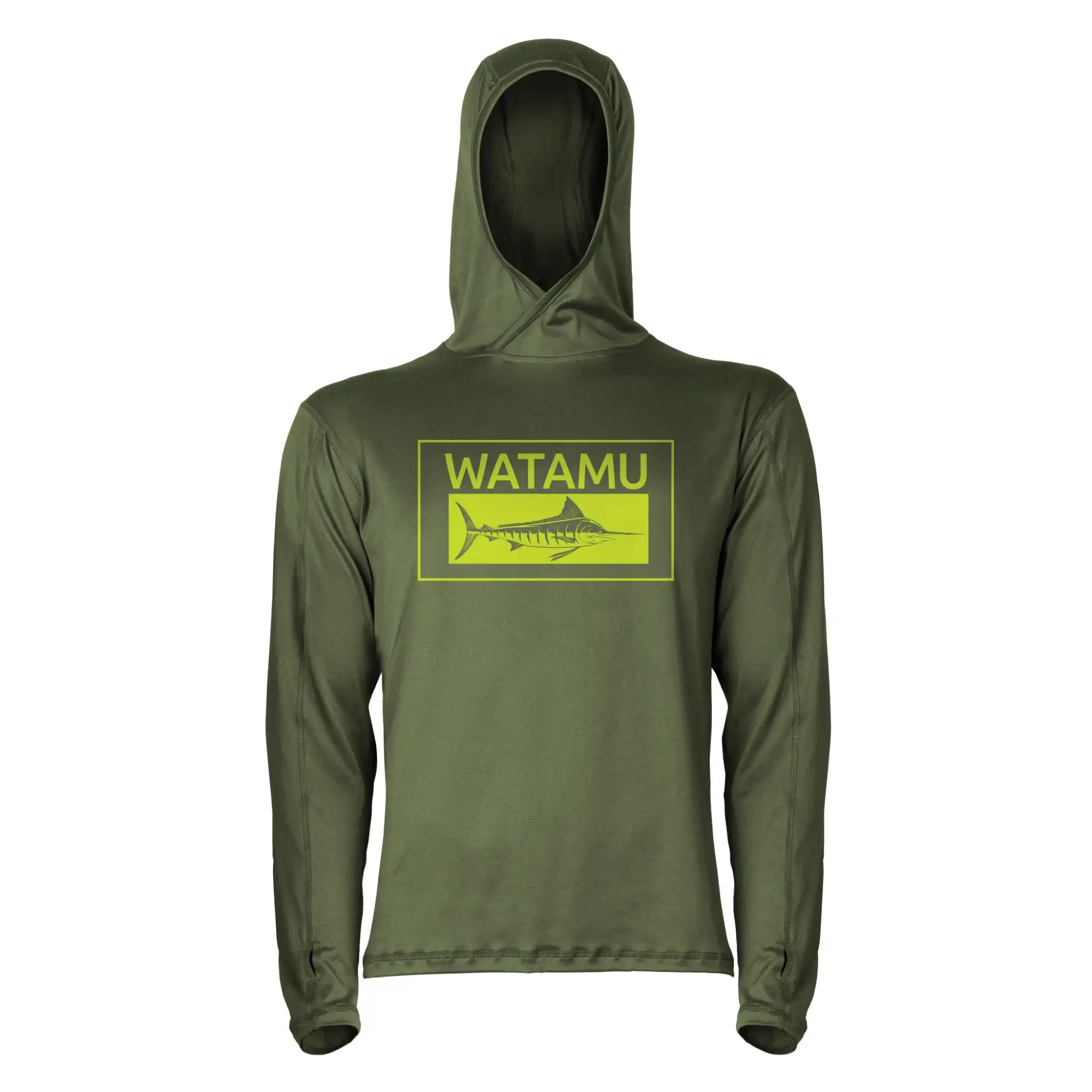 Watamu Mens Performance Hoody Top Olive
