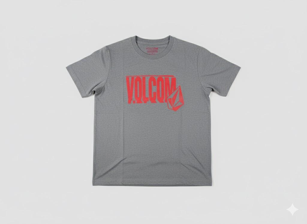 Volcom Boys Word Stone Tee Heather Graphite