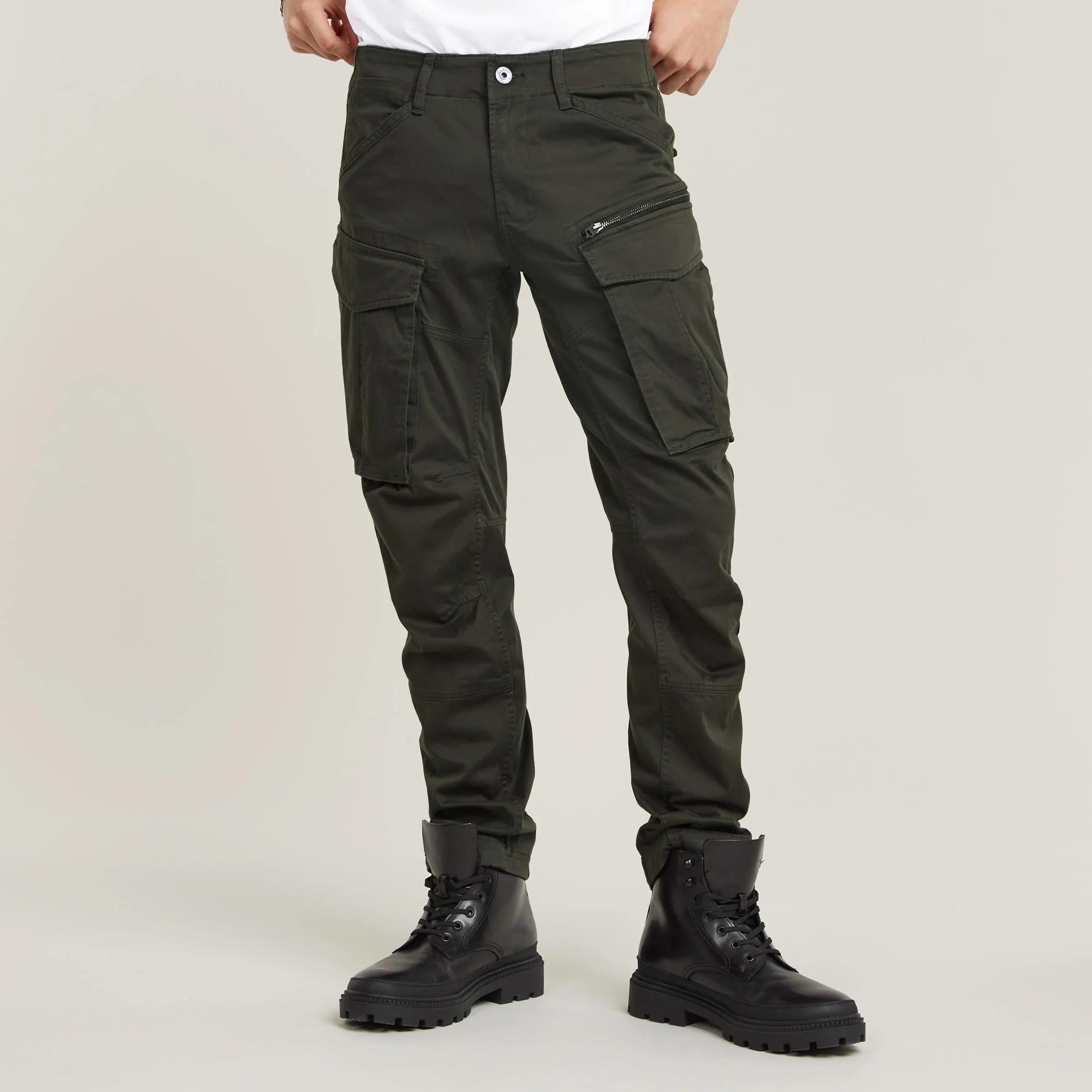 G Star Mens Rovic Zip 3D Regular Tapered Cargo Pants Raven