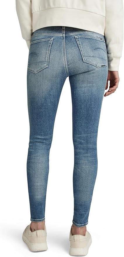 G Star Womens 3301 Skinny Jean Faded Blue Topaz