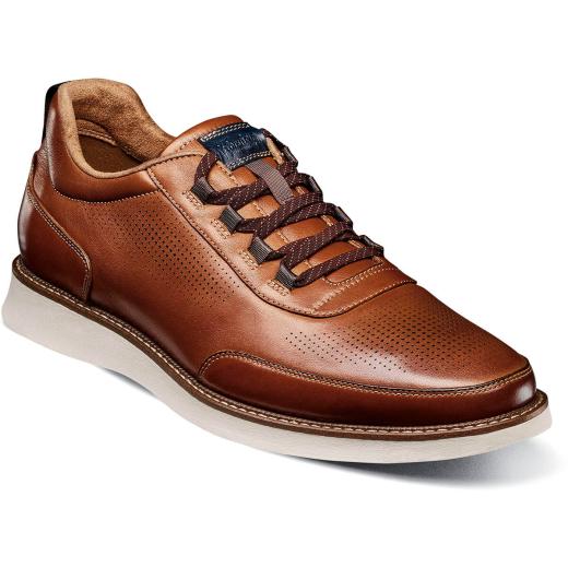 Florsheim Mens Launch Elastic Lace Shoe Cognac