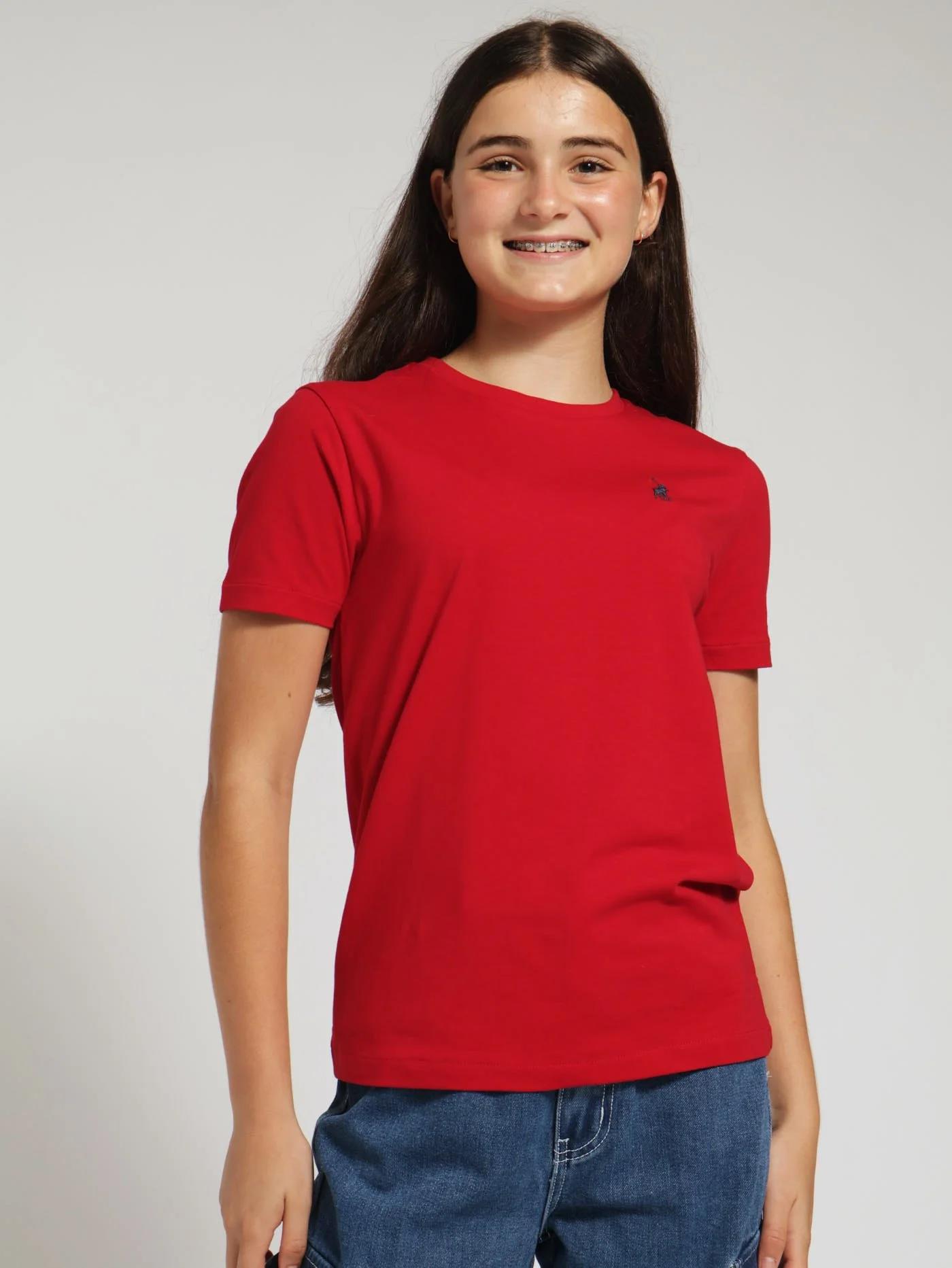 Polo Girls Kelly Short Sleeve Tee Red