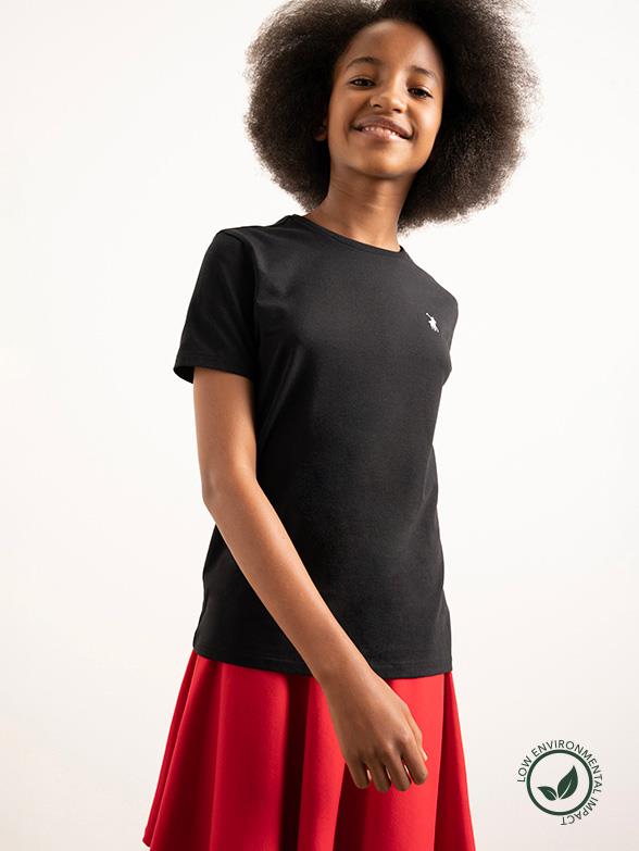 Polo Girls Kelly Short Sleeve Tee Black