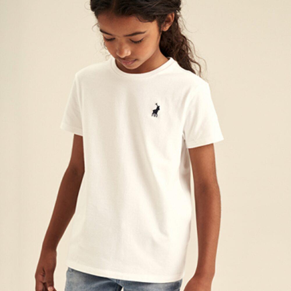Polo Girls Kelly Short Sleeve Tee White