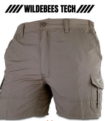 Wildebees Mens Tec Quick Dry 14Cm Inleg Shorts Olive