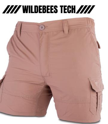 Wildebees Mens Tec Quick Dry 14Cm Inleg Shorts Khaki