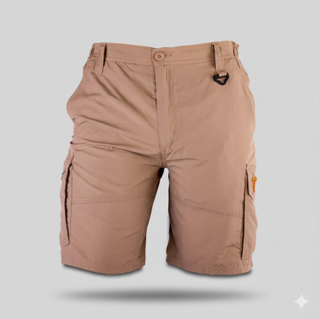 Wildebees Mens Quick Dry 22Cm Tech Short Khaki