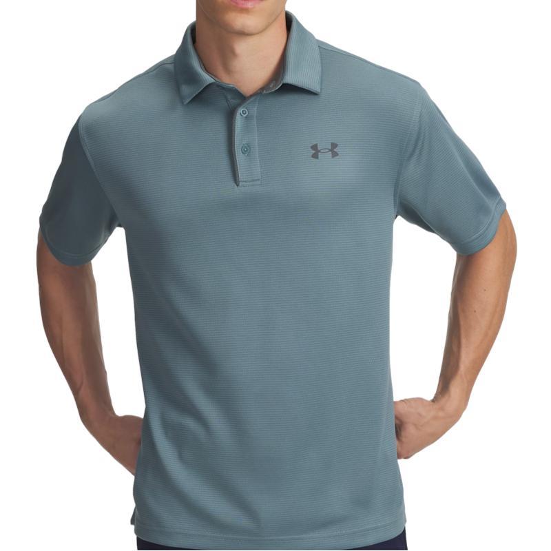 Under Armour Mens Tech Short Sleeve Golfer 587 Jasper Blue