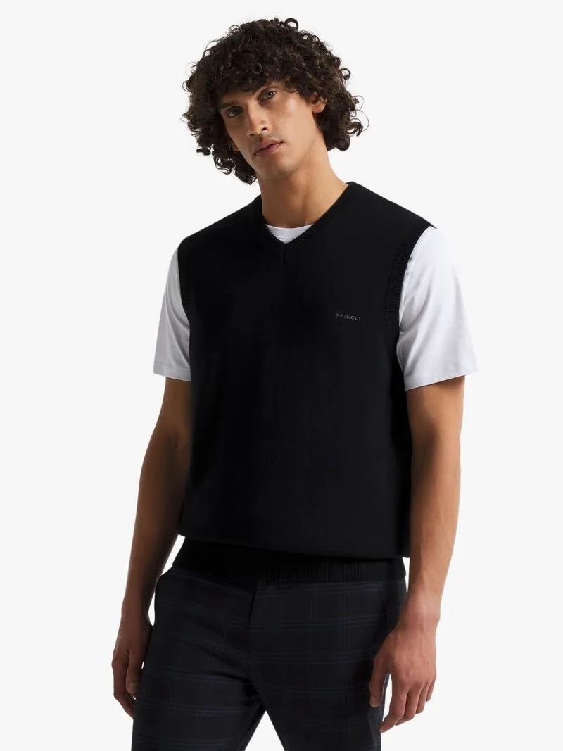 Pringle Mens Ryan Sleeveless Jersey Black