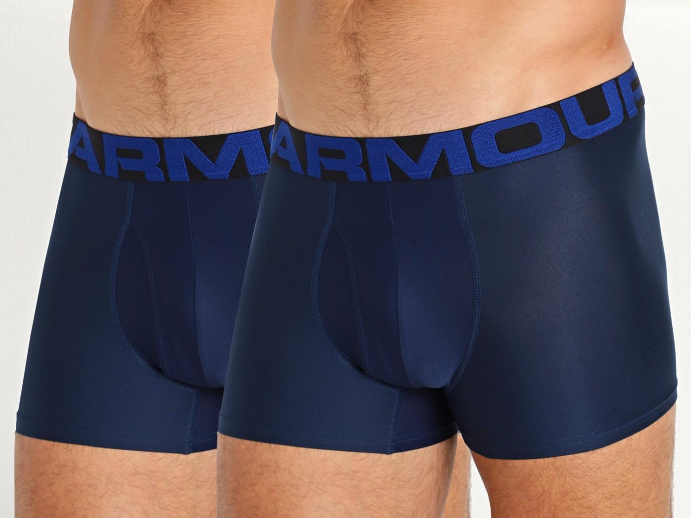 Under Armour Mens Ua Tech 3″ Boxerjock 2 Pack 408 Academy