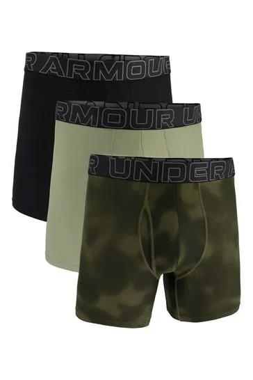 Under Armour Mens Tech 6″ Print Solid Boxer Brief Print Solid Multi 391