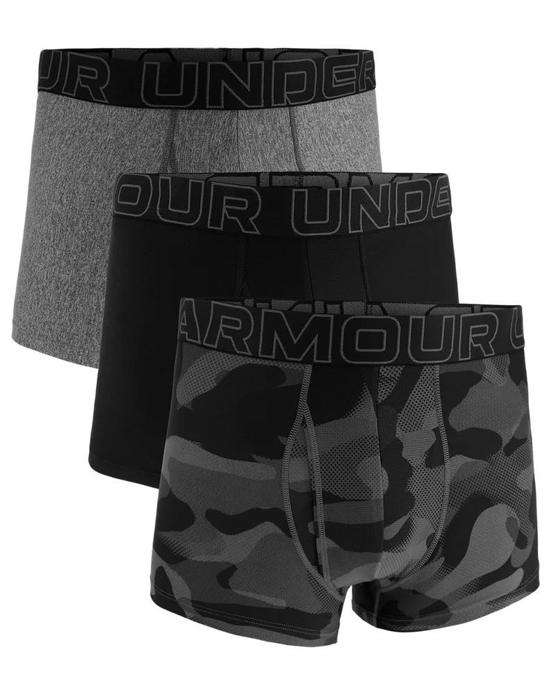 Under Armour Mens Perf Tech Nov 3″ Boxer Jock 001 Black