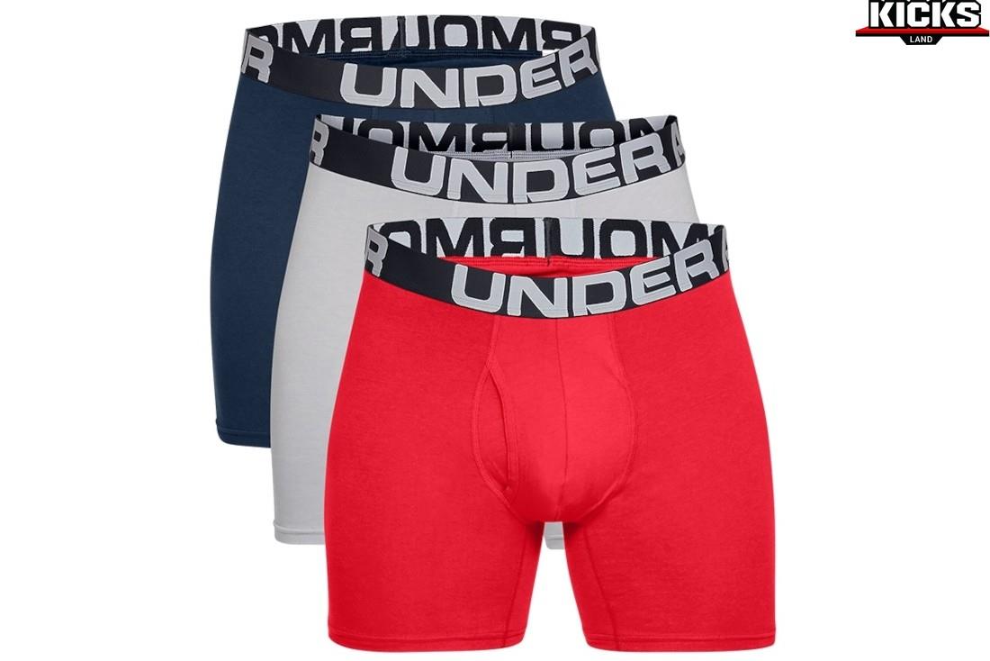 Under Armour Mens Charged Cotton 6″ Boxerjock 600 Red