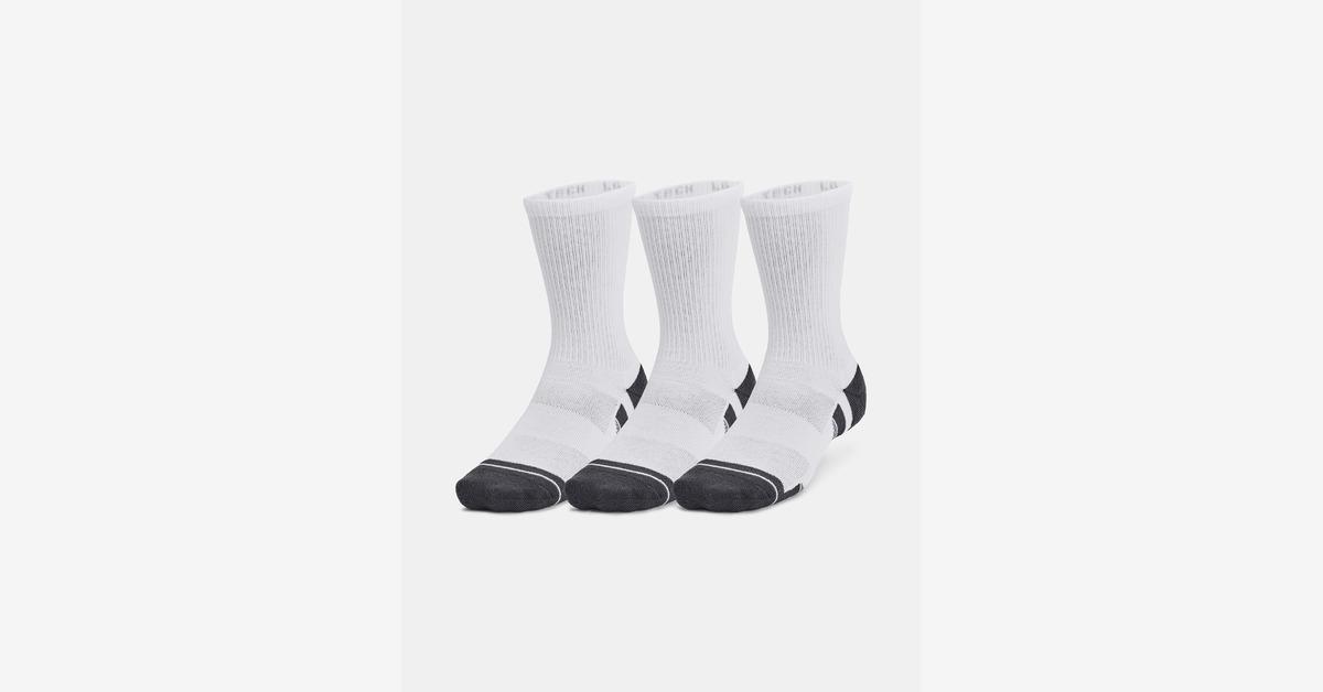 Under Armour Performance Tech 3 Pack Crew Sock White