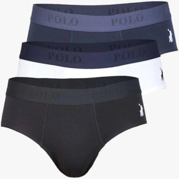 Polo Mens 3 Pack Basic Knit Brief Pack Multi