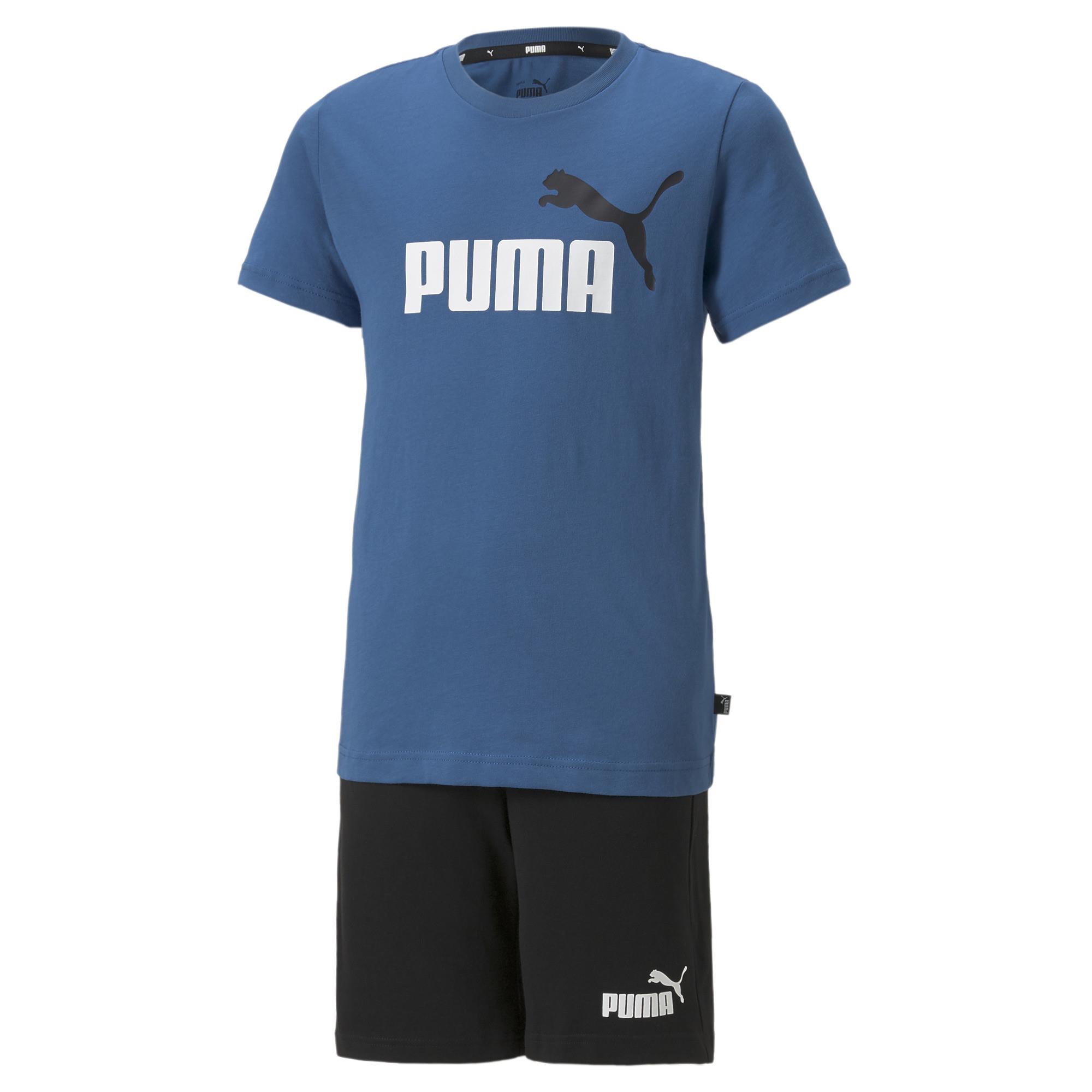 Puma Boys Short Jersey Set Black