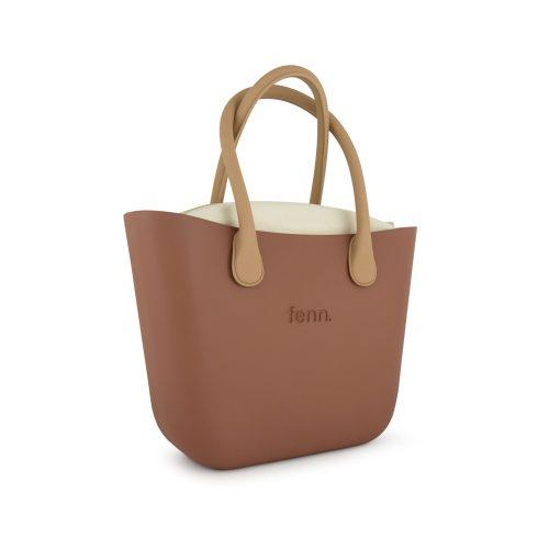 Fenn Original Tan Handbag Beige Inner Gold Zip Light Tan Handle