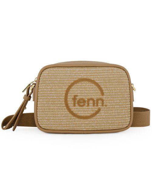 Fenn Weave Crossbody Wood Coffee
