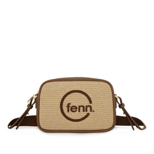 Fenn Weave Crossbody Wood Coffee