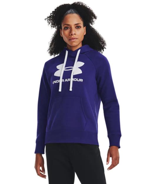 Under Armour Ladies Rival Fleece Logo Hoodie 468 Blue
