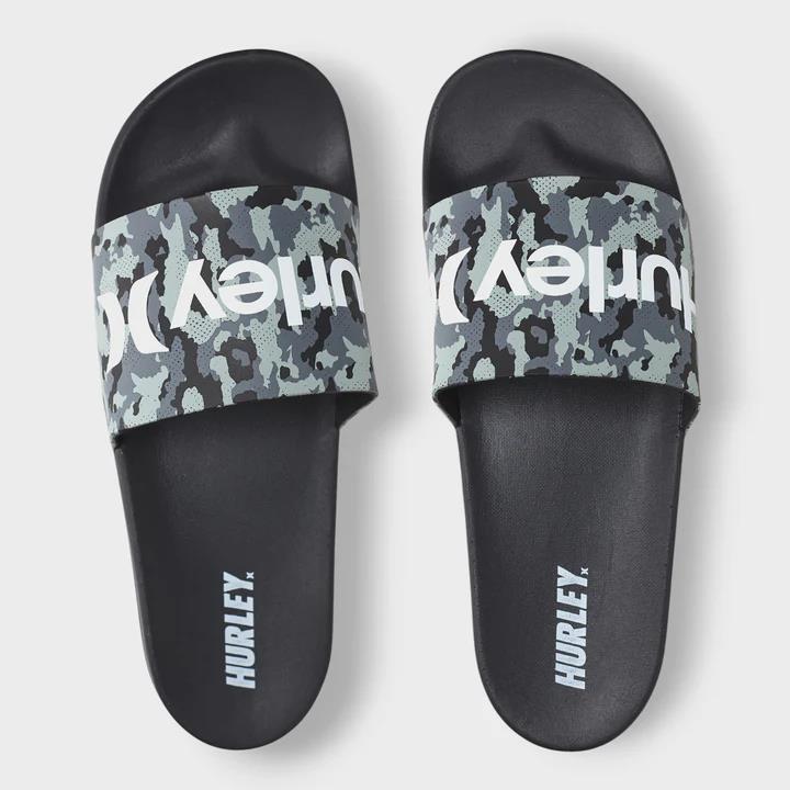 Hurley Mens One And Only Camo Slide Black