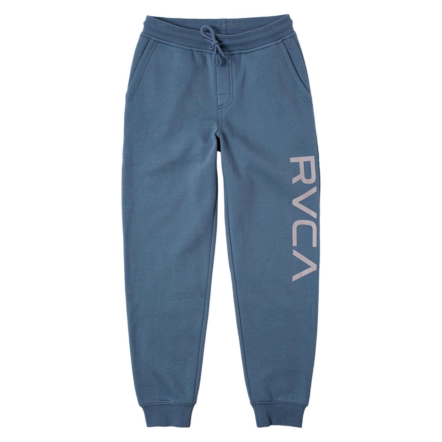 Rvca Boys Big Logo Trackpants Industrial Blue