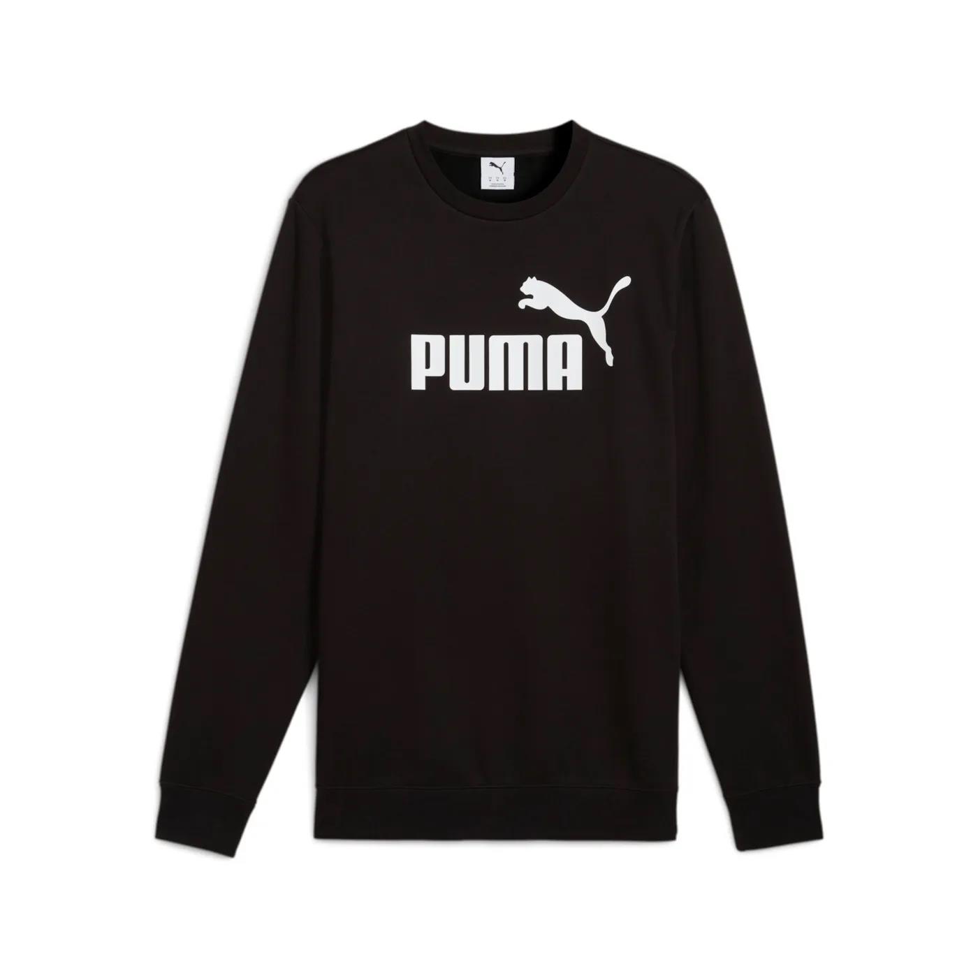 Puma Mens Ess Big Logo Fleece Sweater Black