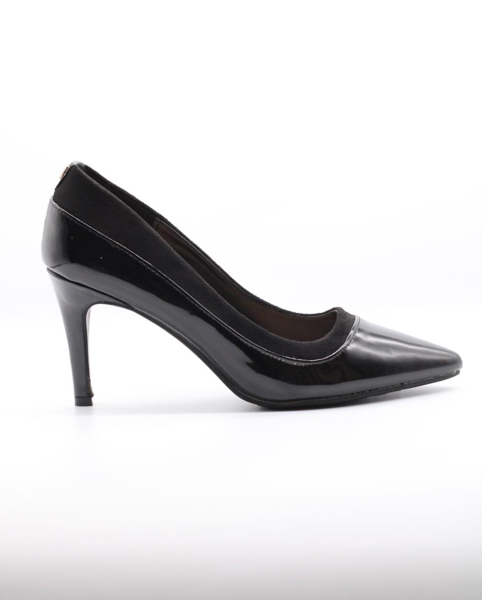 Pierre Cardin Womens Lea 1 Patent Heel Black