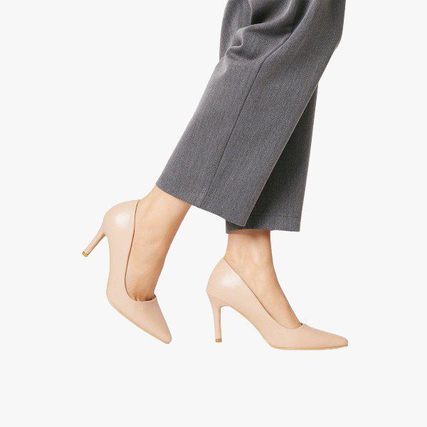 Pierre Cardin Womens Lea 1 Patent Heel Natural