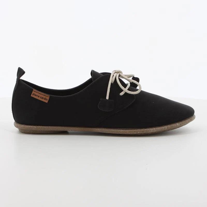 Pierre Cardin Womens Riviera Lace Up Shoe Black Mono